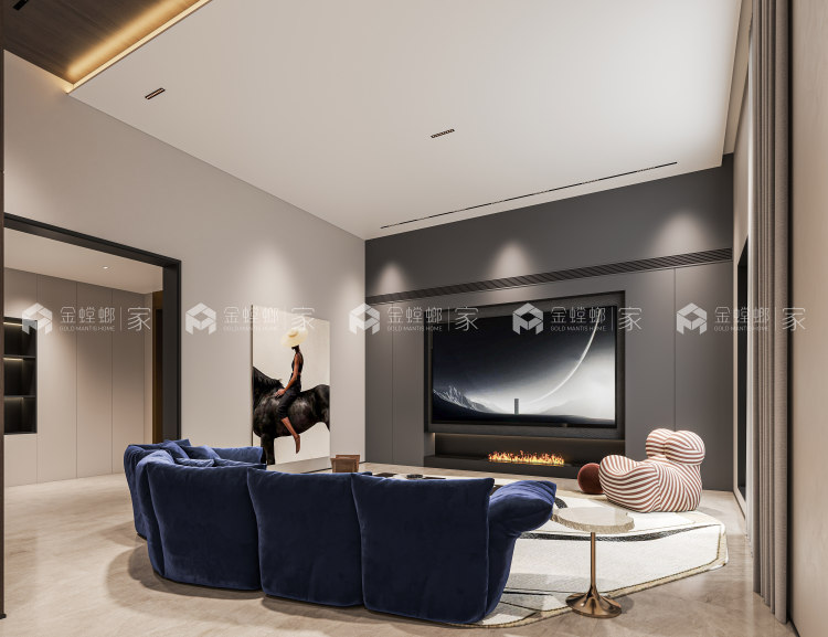 800平平门里意式极简风格-空间效果图