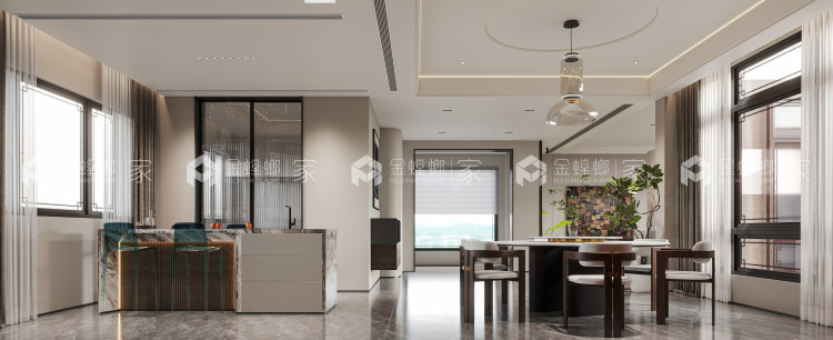 800平平门里意式极简风格-空间效果图