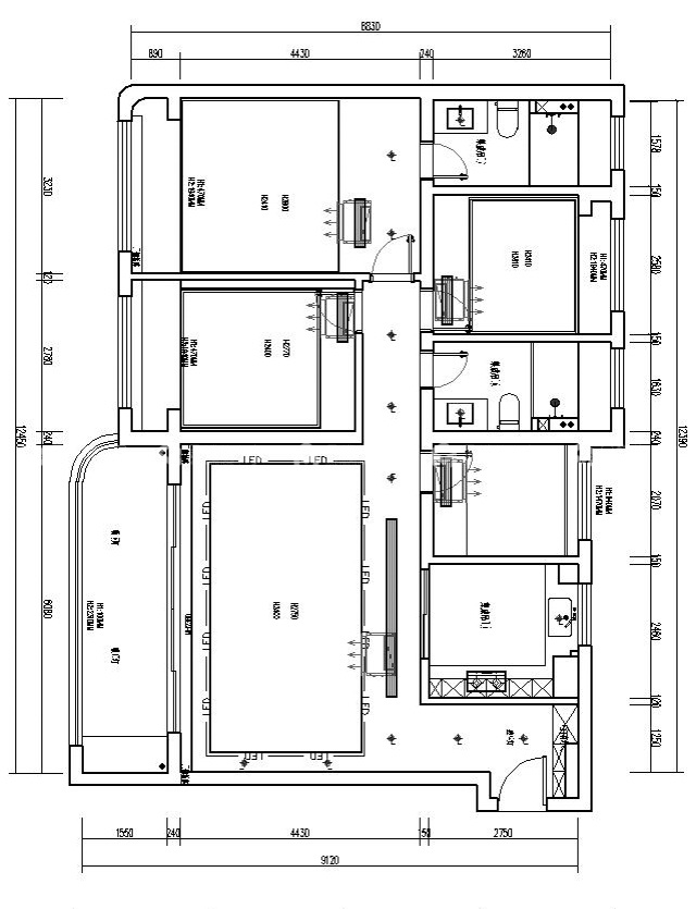 135平花语云萃现代极简风格-业主需求&原始结构图
