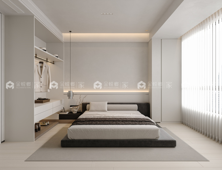 135平花语云萃现代极简风格-卧室效果图及设计说明