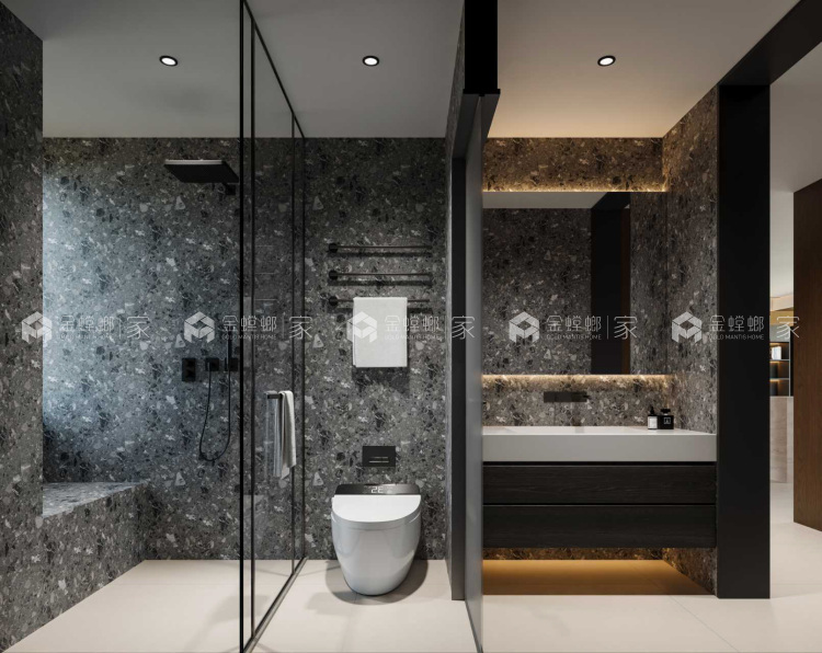 160平湖滨一号意式风格-空间效果图