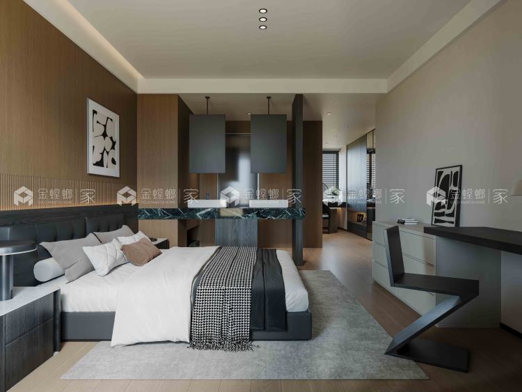 160平湖滨一号意式风格-空间效果图