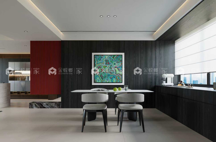 160平湖滨一号意式风格-空间效果图