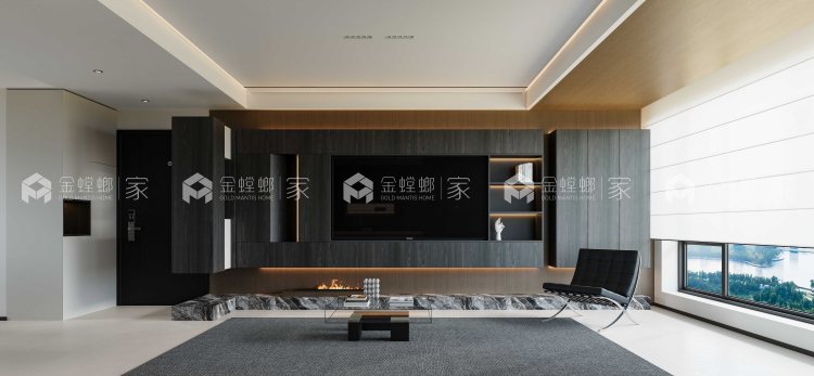 160平湖滨一号意式风格-空间效果图