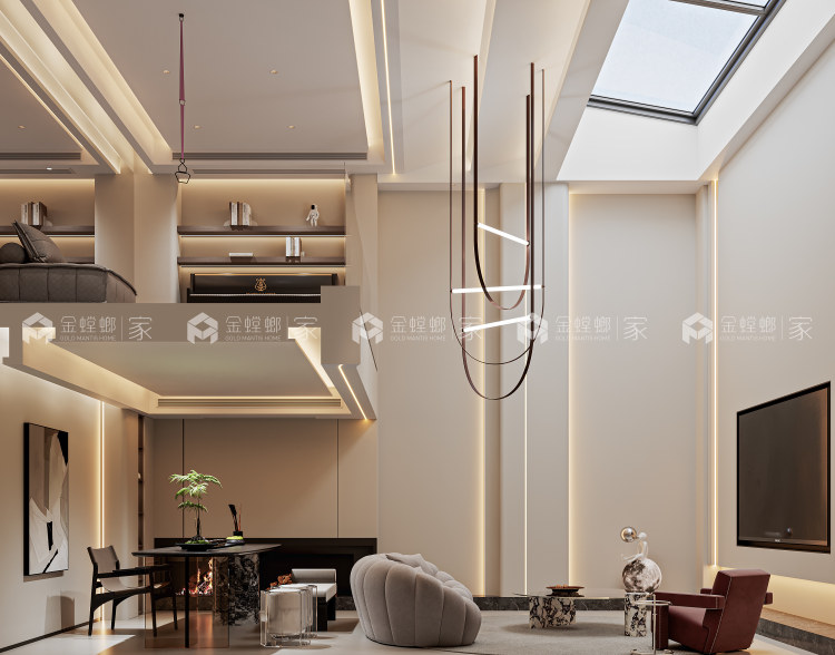 380㎡润越山意式轻奢-空间效果图