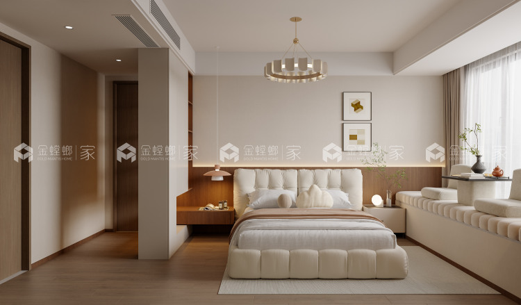 135平花语云萃现代中古风格-卧室效果图及设计说明