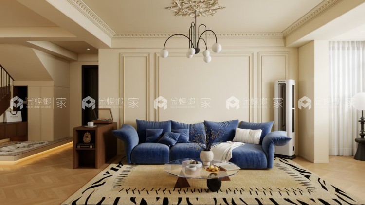 123㎡龙骧园法式中古风-空间效果图
