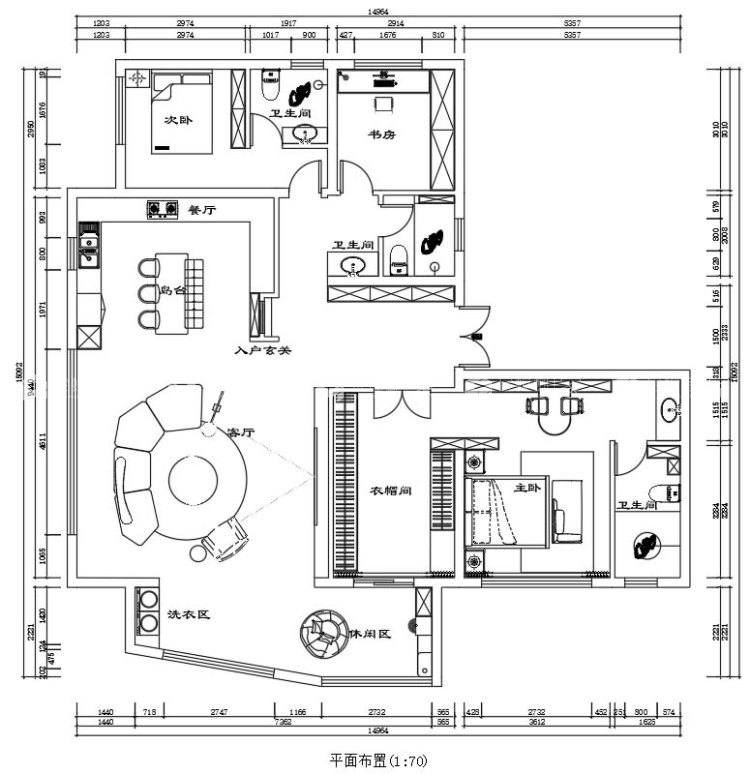 港宸润府183m²-平面布置图
