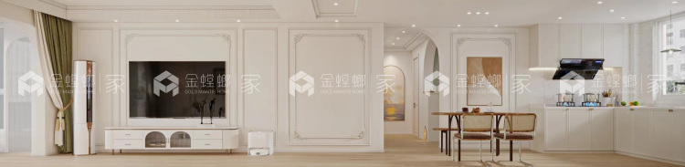128平奥林清华现代法式风格-空间效果图